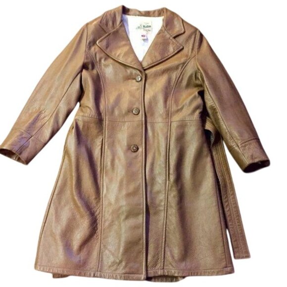 Vintage Mid Western Sport Togs Deerskin Leather Coat Women 34 Used - Picture 4 of 12